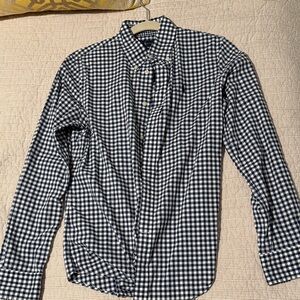 Ralph Lauren Navy and White Checkered Shirt